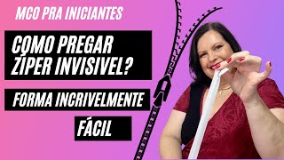 Forma incrivelmente FÁCIL de pregar ZÍPER INVISÍVEL(Método simples pra INICIANTE)