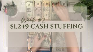 $1,249 Weekly Cash Stuffing | Saveopoly | Server Income | Dave Ramsey Inspire | BB Budgets