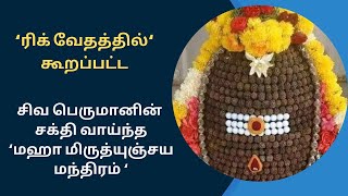 🙏'ரிக் வேதத்தில்' கூறப்பட்ட சிவ பெருமானின் 'மஹா மிருத்யுஞ்சய மந்திரம்'