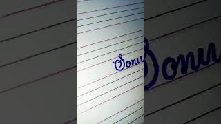 How to write the name "Soniya"😍❣️ #shorts #calligraphy #viral #handwriting #cursive #youtubeshorts