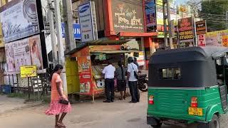 Driving through Dambulla town Sri Lanka