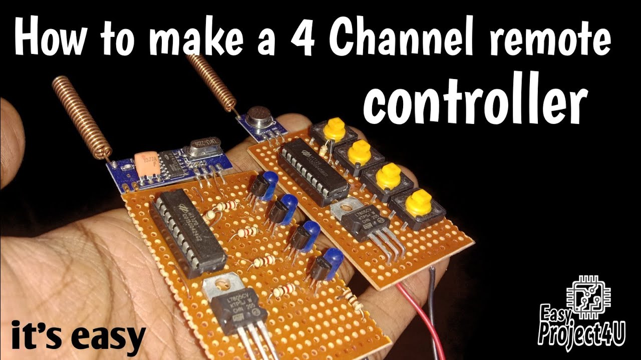 How To Make A 4 Channel Remote Controller For Rc Projects Youtube
