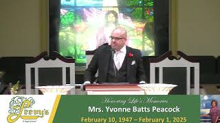 Mrs. Yvonne Angela Freeman Batts Peacock - February 8, 2025