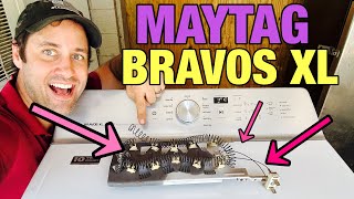 MAYTAG BRAVOS XL Dryer Not Heating | Quick WP3387747 Element Fix | MEDB835DW4 | BIGGIN!!!