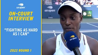 Sloane Stephens On-Court Interview | 2022 US Open Round 1