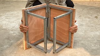 DIY - Great Craftsman's Ideas // How to Make a Smart Folding Table // Metal Smar