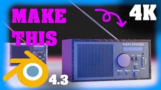 (#46) Blender Tutorial: How to make a Radio. Cycles