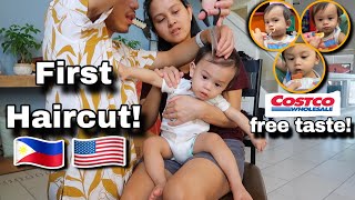 MGA TIRADOR NG FREE TASTE SA COSTCO + FIRST HAIRCUT NI AUSTIN 🇵🇭🇺🇸 BUHAY AMERICA