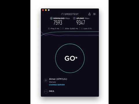 Internet de fibra óptica de 10 Gb/s para prueba de velocidad de 30 al mes