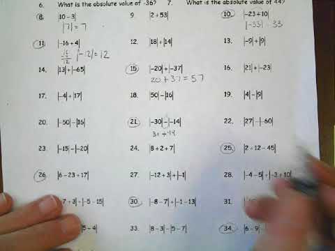 Math 7 Pa Ws 1 Homework Help Morgan Youtube