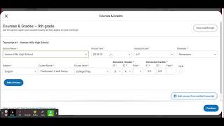 Common App | Courses & Grades