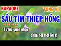 Sầu Tím Thiệp Hồng Karaoke Tone Nữ ( Am ) Nhạc Sống Rumba 2024 | Thanh Hải Organ