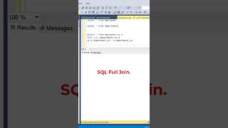 #SQL Full Join Example. #datascience #programming #coding #sqltutorial