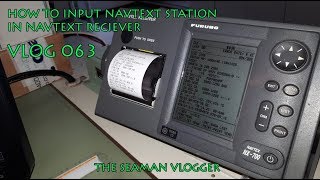 V063 How to Input Navtext station in Navtex Reciever : LIFE AT SEA