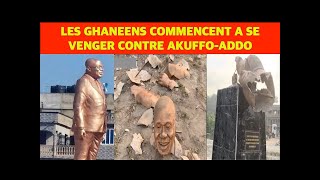 Les Ghanéens Ont Détruit La Géante Statue du Laquais Akuffo-Addo qui A Coûté des Millions de Dollars