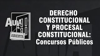 Derecho Constitucional y Procesal Constitucional: Concursos Públicos - Aula Abierta # 19