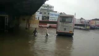 Today rain in bhuj bus stand...