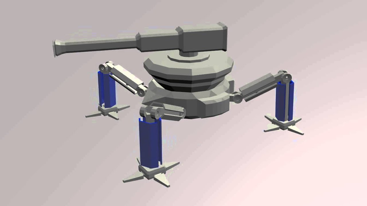 Four Legged Robot Walk Cycle Youtube