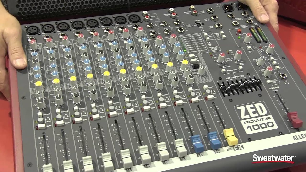 Allen & Heath ZED Power 1000 Mixer - Sweetwater At Winter NAMM - YouTube