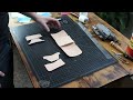 make a leather tri fold wallet free pdf pattern set build along tutorial