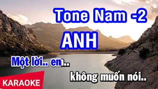 Karaoke Anh - Tone Nam (D) Phối Mới | Nhan KTV