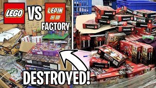 LEPIN Factory destroyed by Chinese Police! $30 Million of FAKE LEGO Sets Smashed!