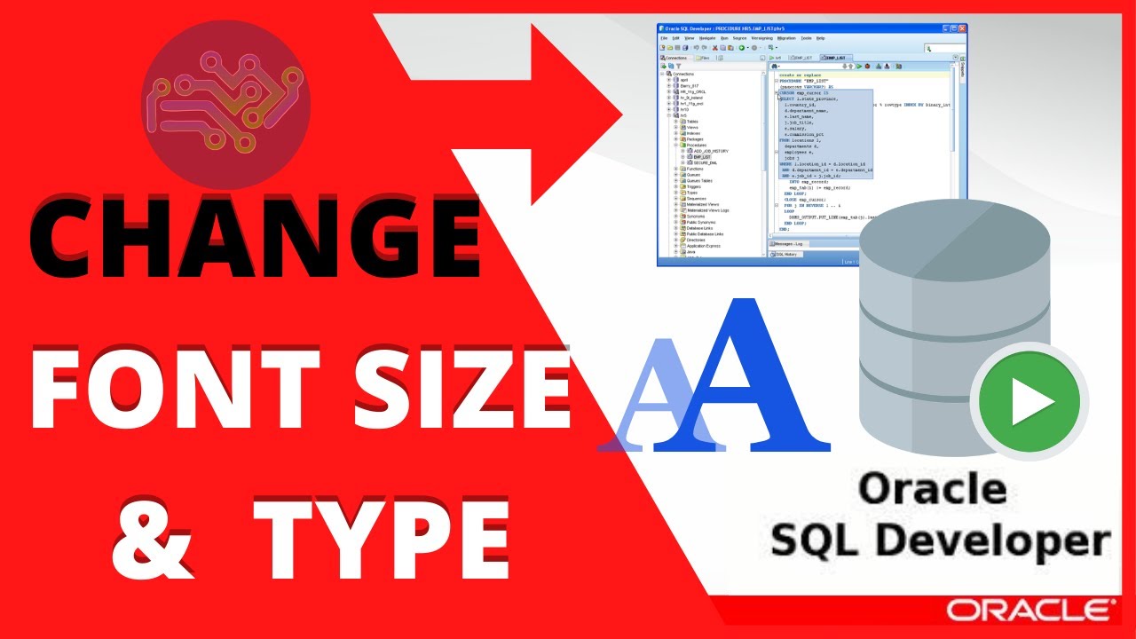 Oracle Sql Tutorial How To Change Font Size Font Type Sql Developer