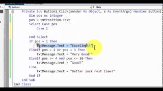Visual Basic - Converting an If Condition to Select Case - Example 2