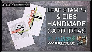 Card Ideas with Leaf Stamps \u0026 Dies Cardmaking and Papercraft LIVE Demonstration