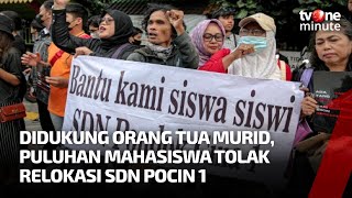 Puluhan Mahasiswa Gelar Unjuk Rasa Menolak Relokasi SDN Pondok Cina | tvOne Minute