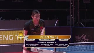 グランドファイナル 女子シングルス準々決勝 陳夢vsフォン・ティエンウェイ