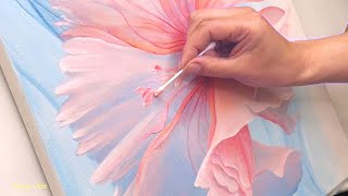 Hibiscus Flower Painting / Acrylic Painting Step by Step #222