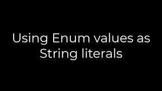 Java :Using Enum values as String literals(5solution)
