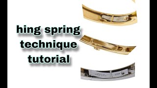 bracelet hinge spring plate lock explanation part 2