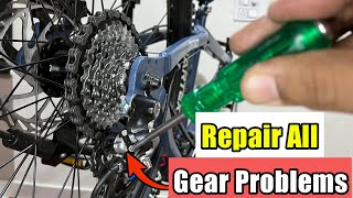 How to fix Gear Cycle Gears | Repair Shimano Gears at Home |Rear Derailleur Repair |Gear not working