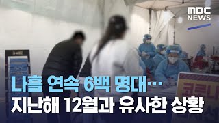 나흘 연속 6백 명대…지난해 12월과 유사한 상황 (2021.04.10/12MBC뉴스)