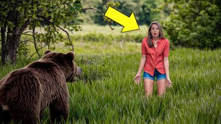 This Video Shocked The Whole World, Just Look What The Girl Did To The Bear!