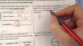 Probability test correction guide #1-3