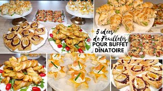 5 FEUILLETÉS FACILES POUR VOS BUFFETS APÉROSDÎNATOIRES✨idée apéritifspour les fêtes économique🤑