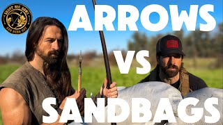 How many sandbags to stop a Warbow? (also introducing the new 160lb warbow)