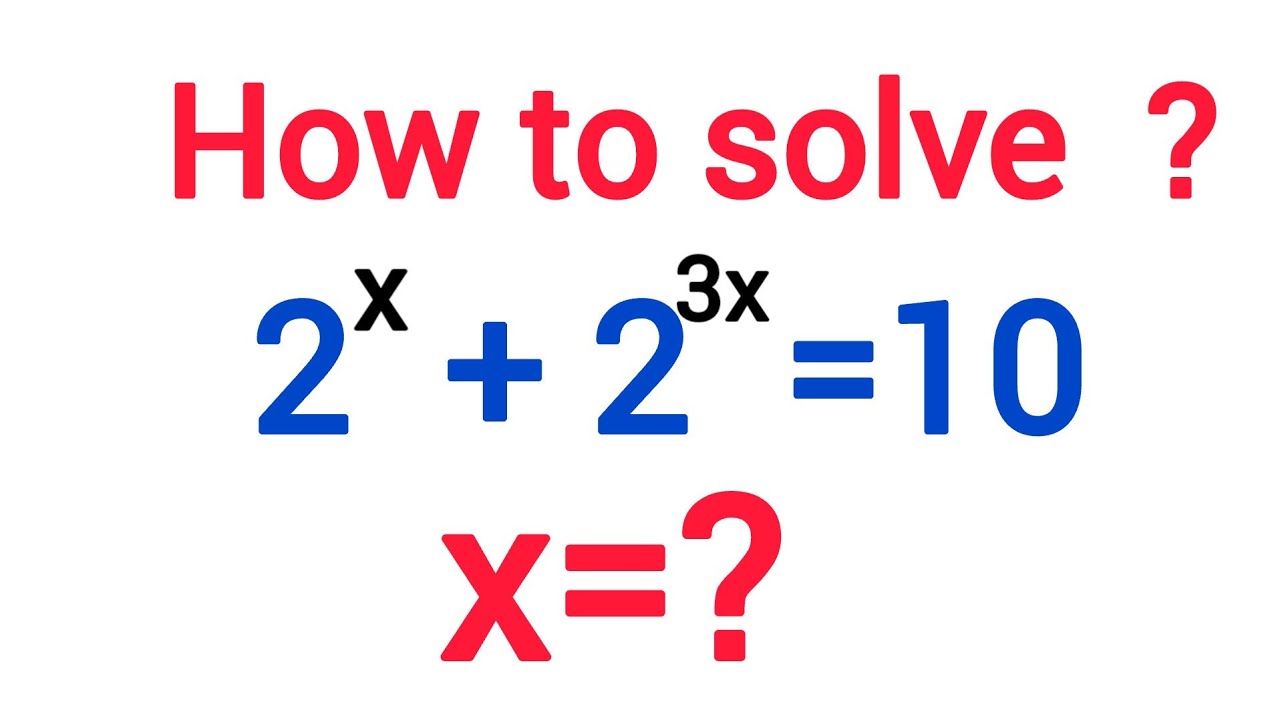 How To Solve This Equation? || Math Olympiad Question || Nice Algebra ...