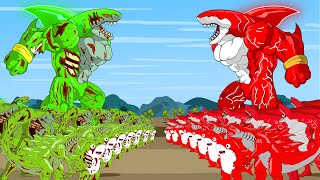 SHARKZILLA ZOMBIE vs RED SHARKZILLA : If Boundary Changes ??? | Godzilla Cartoon Compilation