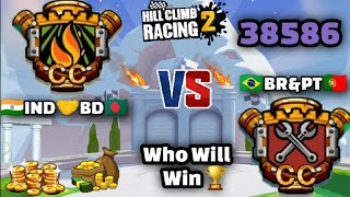 Hill Climb Racing 2 - 🇮🇳IND🤝BD🇧🇩 V/S 🇧🇷BR&PT🇵🇹 Team match & 38586 points in Edge of Someday Event