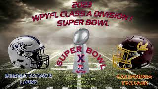 2023 WPYFL A Division 1 Super Bowl (California vs Burgettstown) Highlights