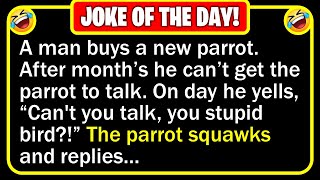 🤣 BEST JOKE OF THE DAY! - A man walks into a pet shop carrying a parrot in a cage... | Funny Jokes