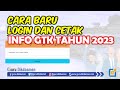 🔴 Cara Baru Login dan Cetak Info GTK Tahun 2023 | Guru Dikadamen