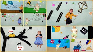 Uttarayan Theme Baby Photoshoot Ideas at Home | makar sankranti 2022