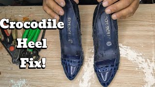 Reviving Worn-Out Heels | Crocodile Leather Inner Repair