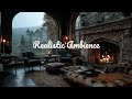 🌧🔥 Rainy Afternoon in a Scottish Castle | Crackling Fireplace & Cozy Relaxation | No Ads