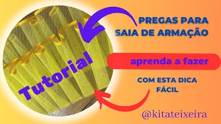 #comocosturar #costura #dicas #truques  #costurascriativas COMO FAZER PREGAS NO TULE SAIA ARMAÇÃO